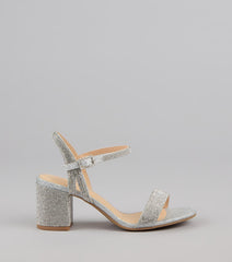 Step Into Sparkle Rhinestone Block Heels