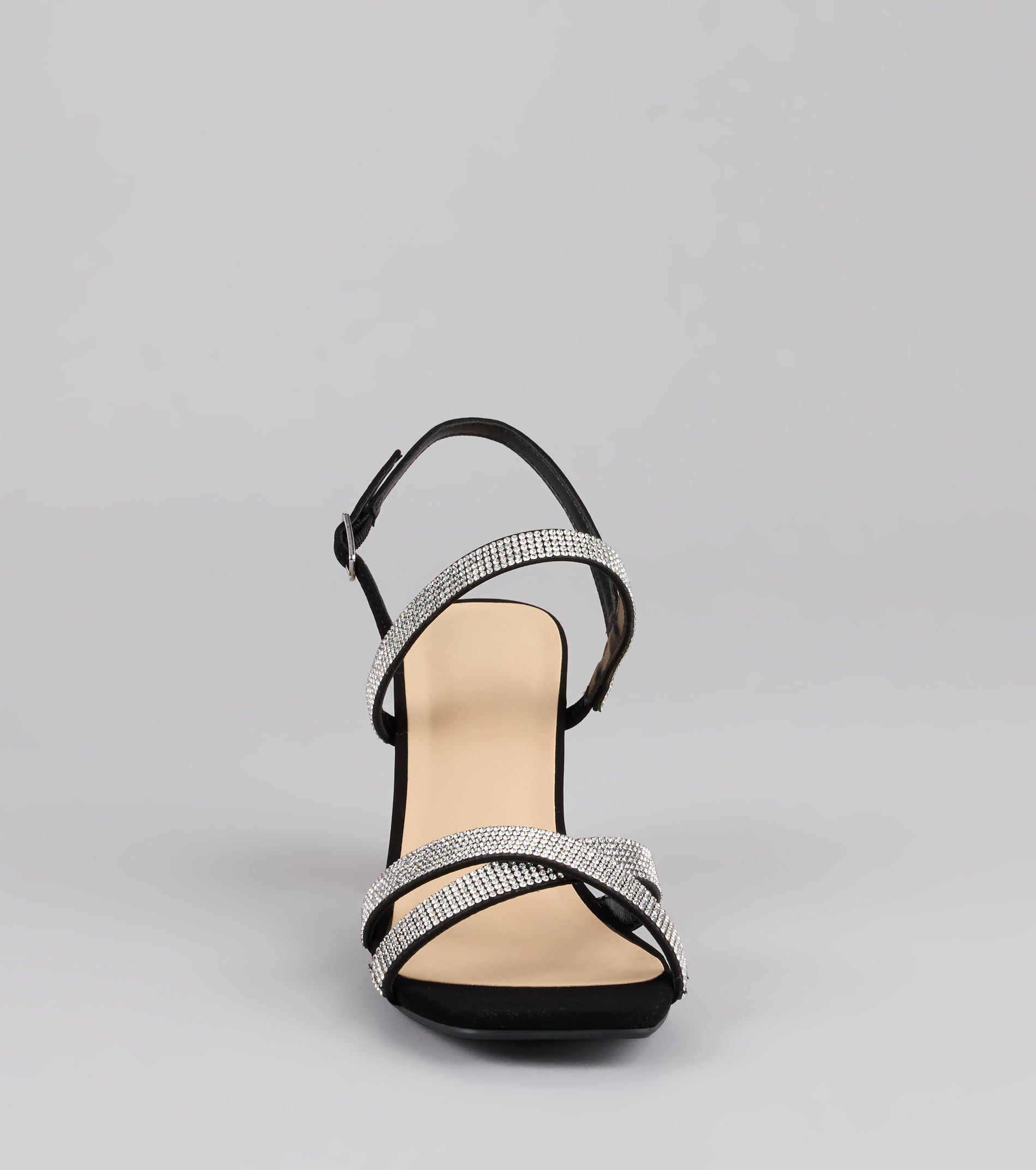 Night Luxe Rhinestone Block Heels