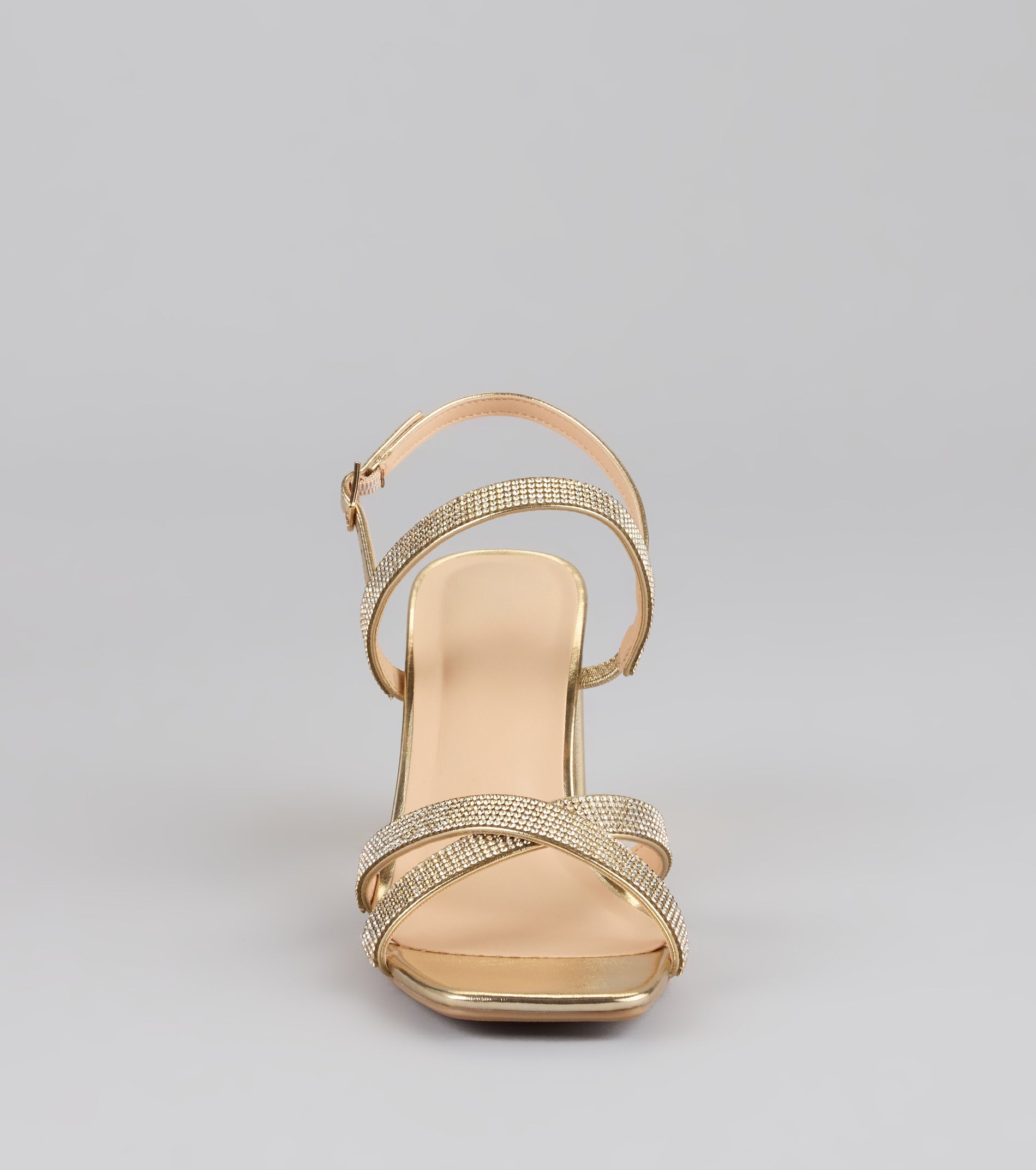 Night Luxe Rhinestone Block Heels