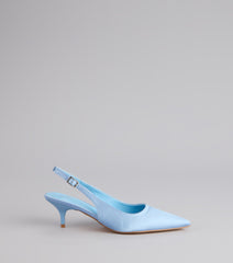 Princess Calling Satin Slingback Heels