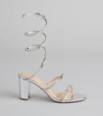 Spiral Stunner Bow Wrap Heels