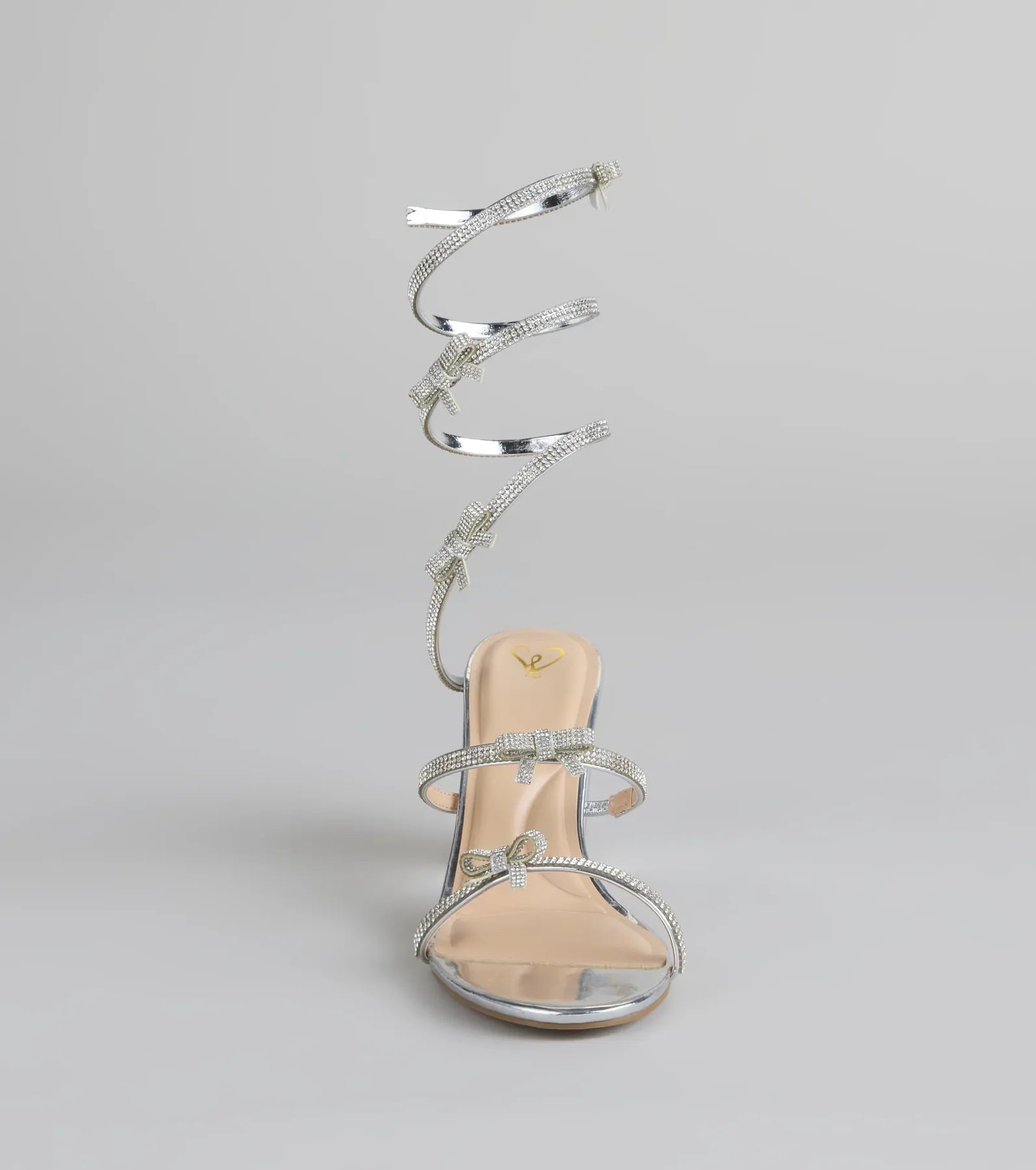 Spiral Stunner Bow Wrap Heels
