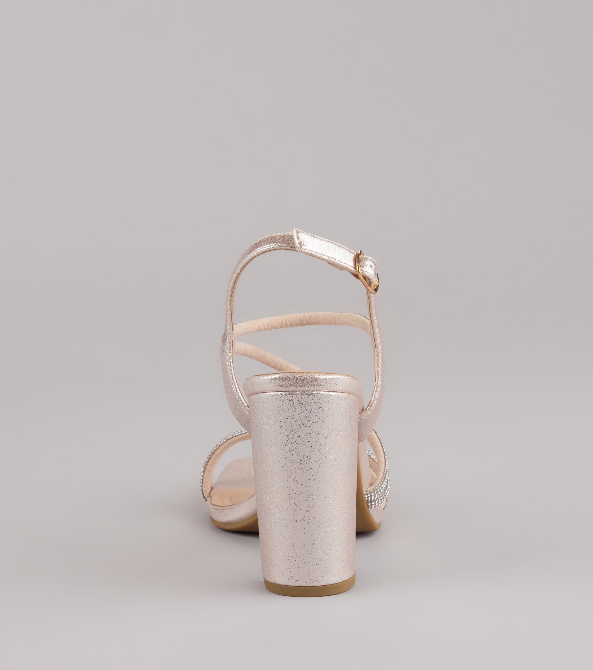 Star of the Night Glitter Rhinestone Block Heels