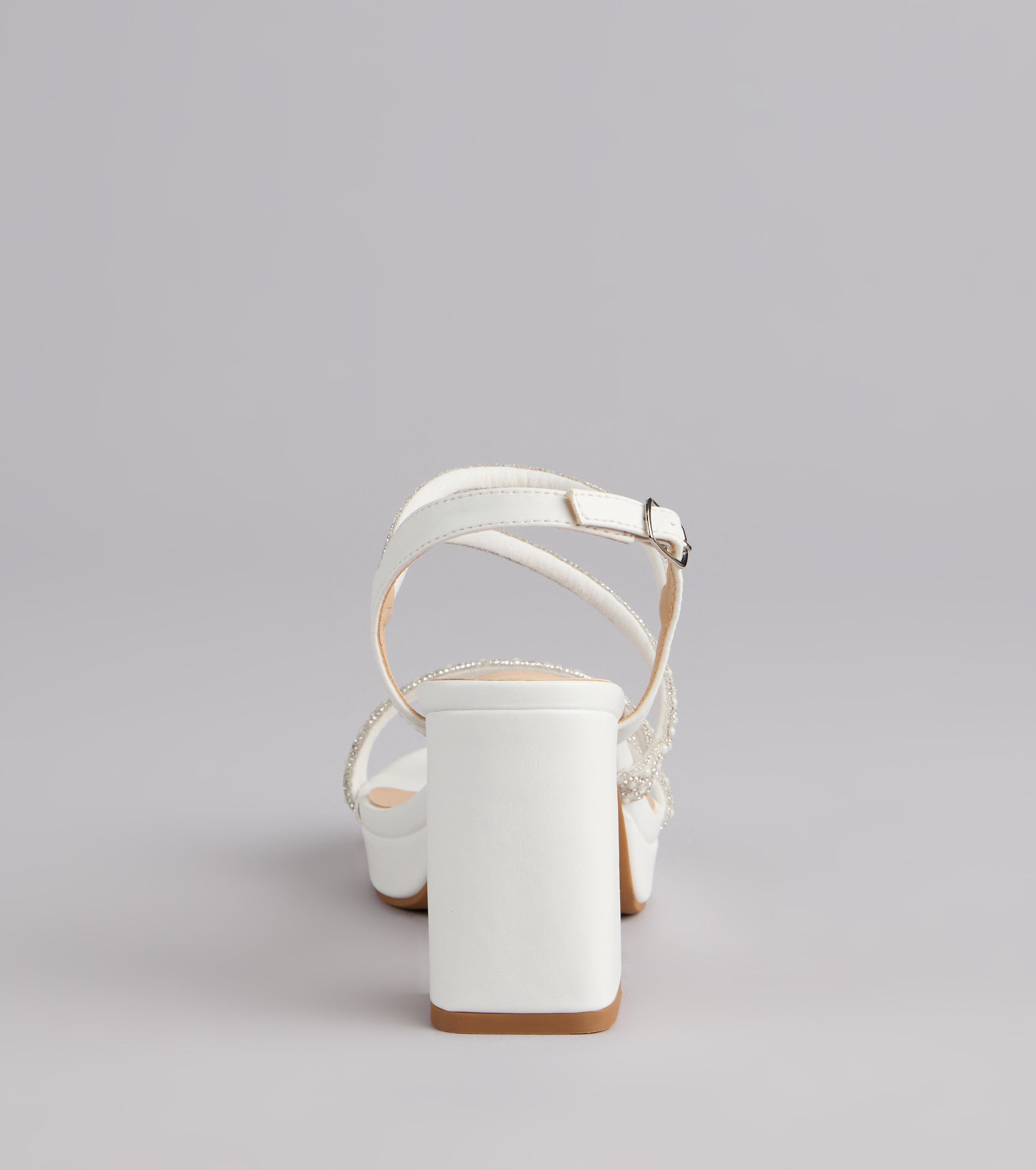 Shine On Pearl Rhinestone Heels