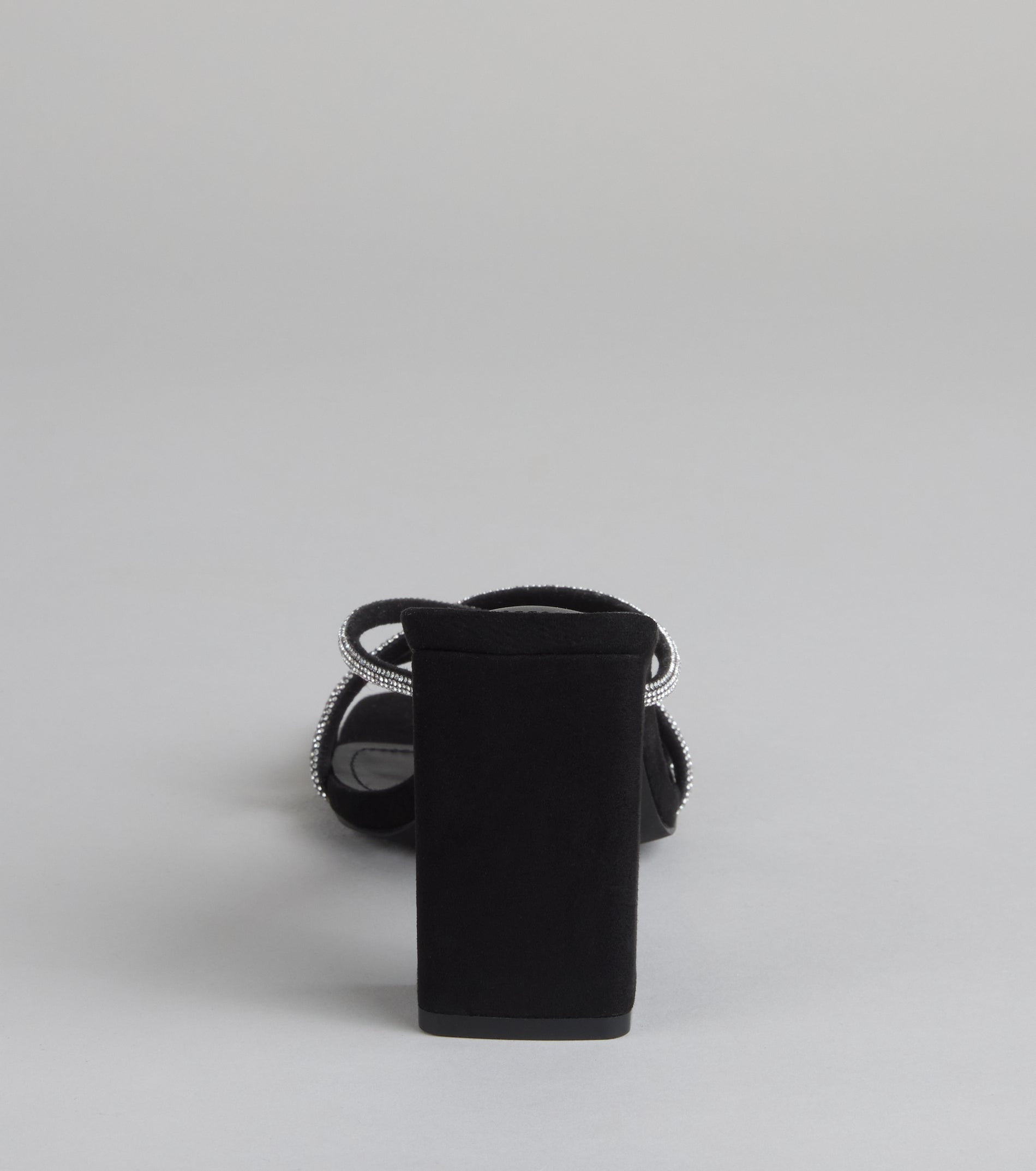 Strut Strategy Rhinestone Strappy Mules