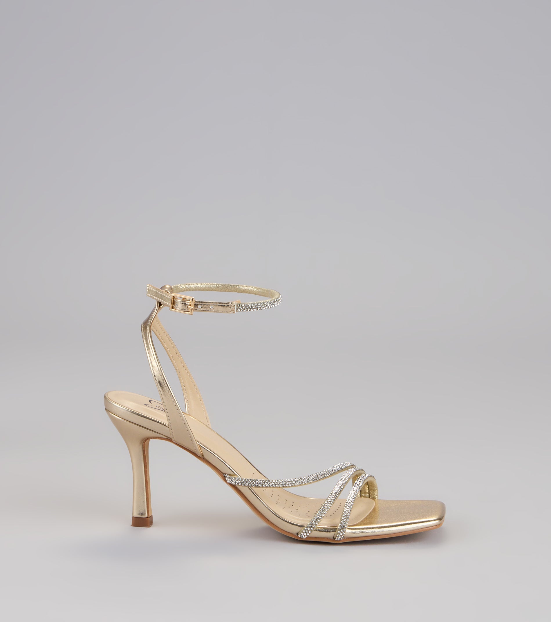 So Icy Rhinestone Kitten Stiletto Heels