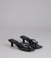 Play Nice Bow Thong Heels