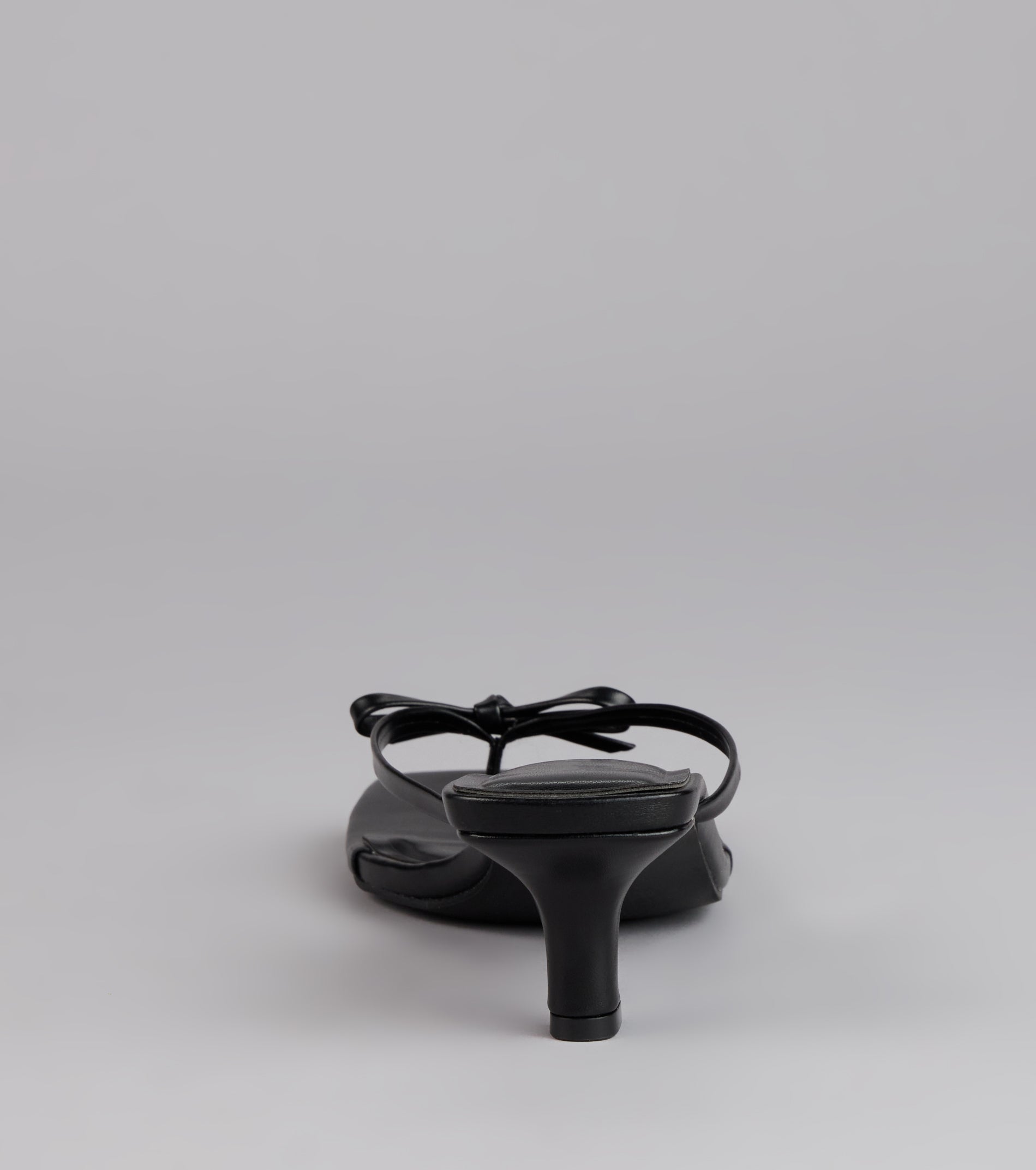 Play Nice Bow Thong Heels