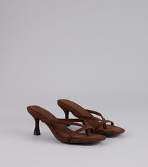 Minimal Mood Faux Suede Kitten Heels