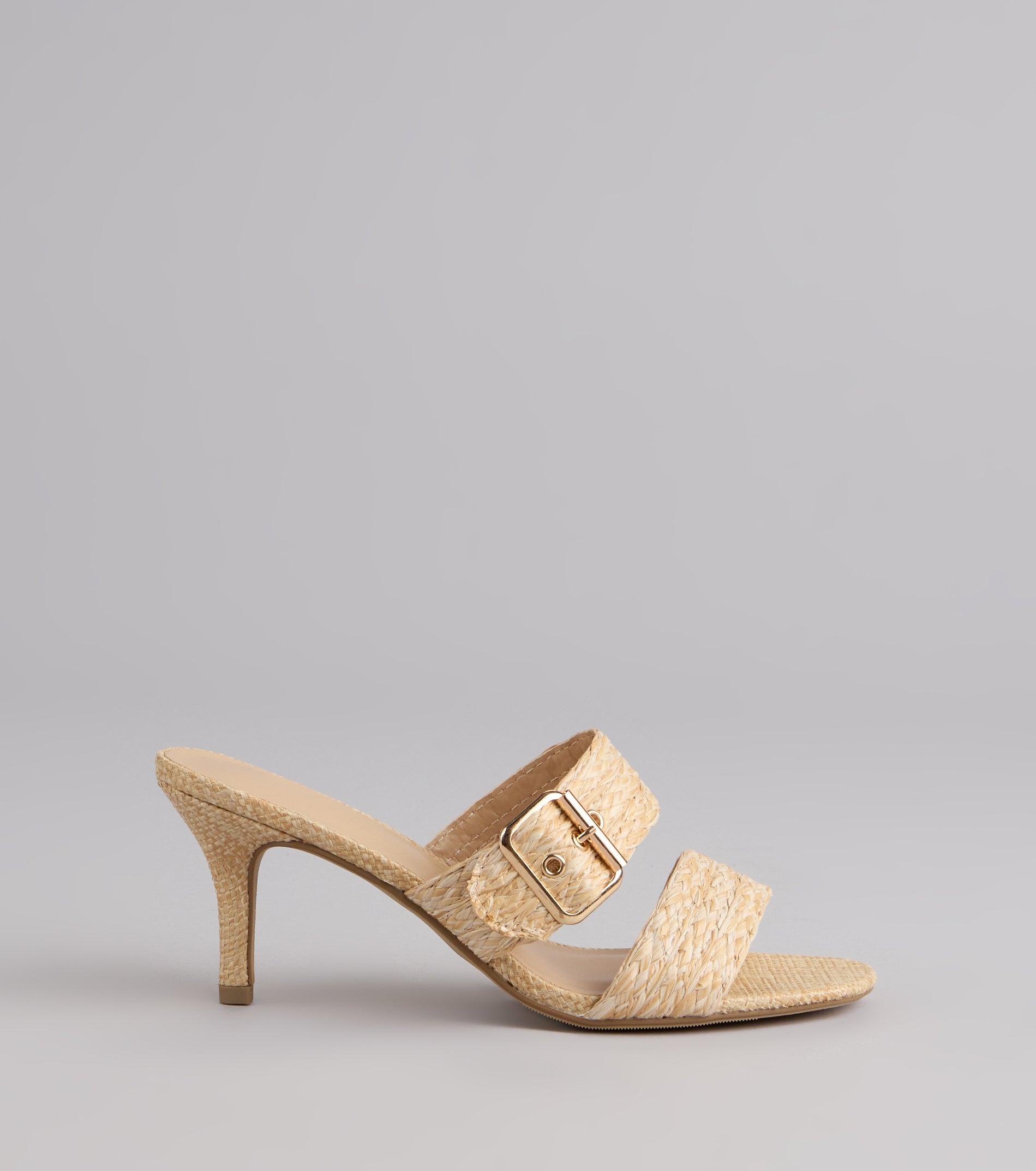 Sun Chaser Stiletto Buckle Mules