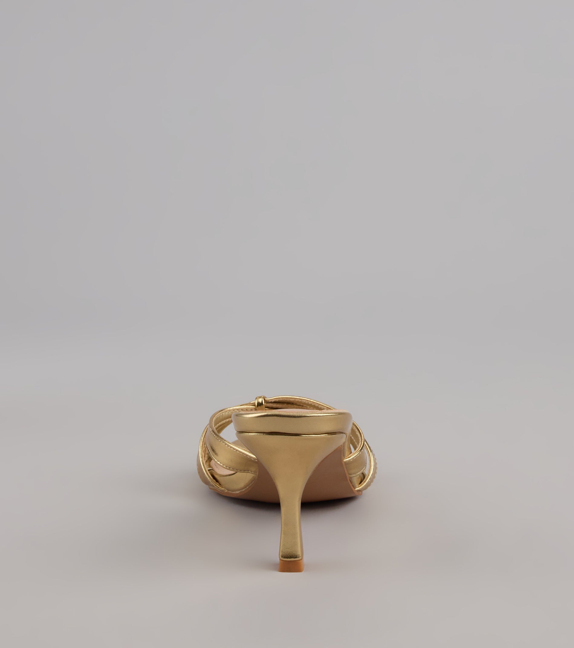 Shine Bright Metallic Thong Kitten Heels