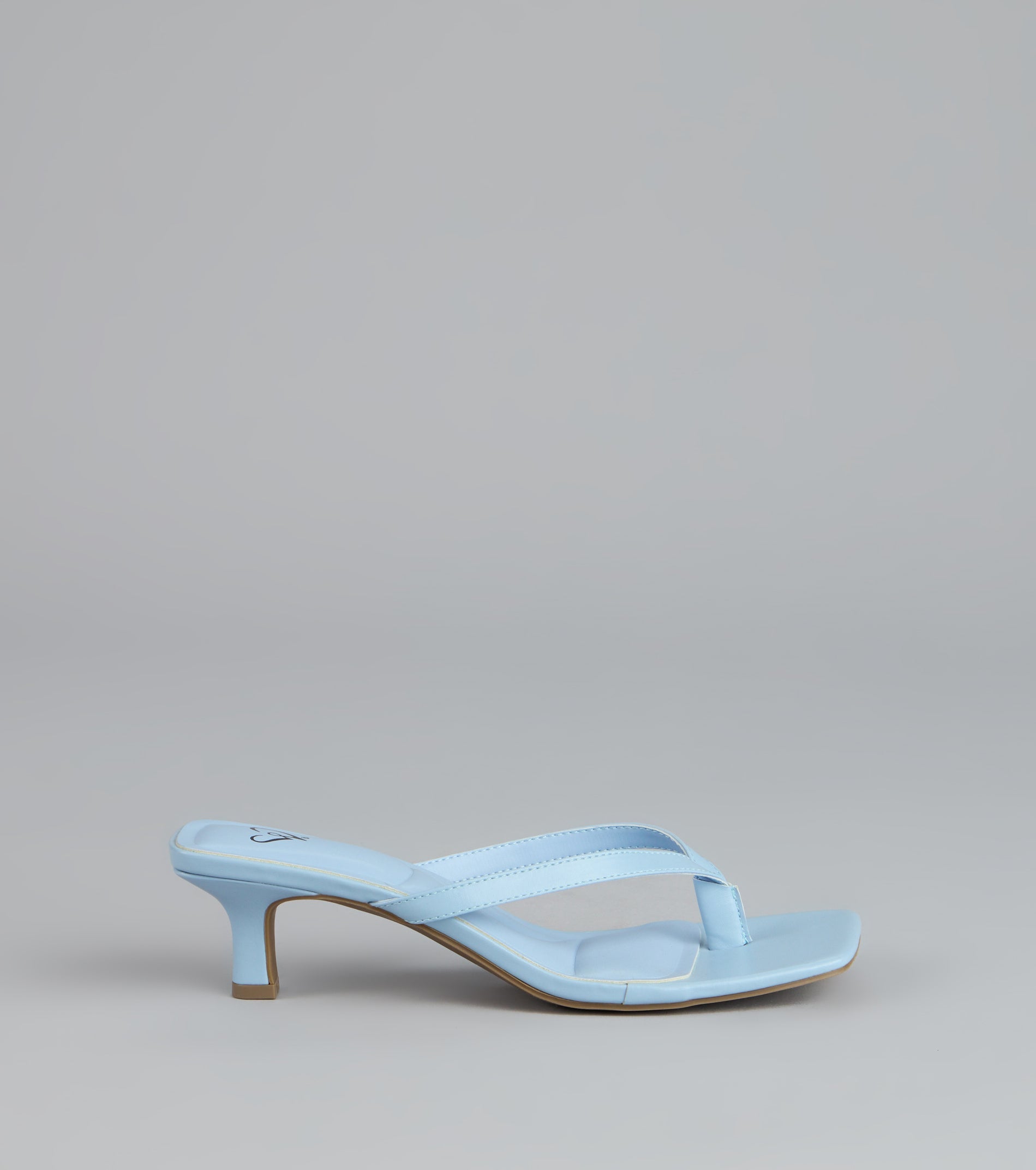 Feeling Chic Thong Square Toe Heels