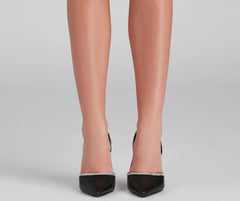 Elevated Glamour Rhinestone Detail Pumps