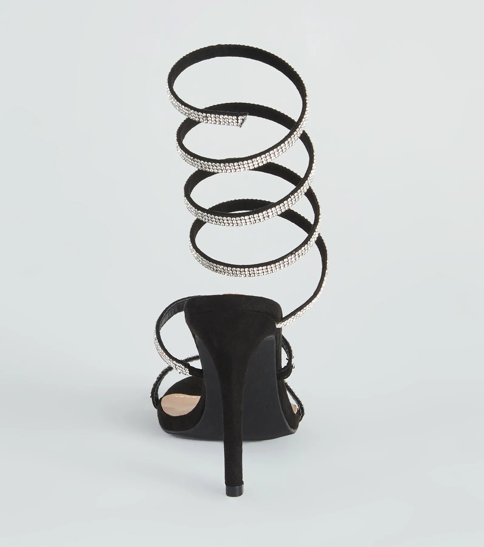 Spiral Rhinestone Stiletto Heels
