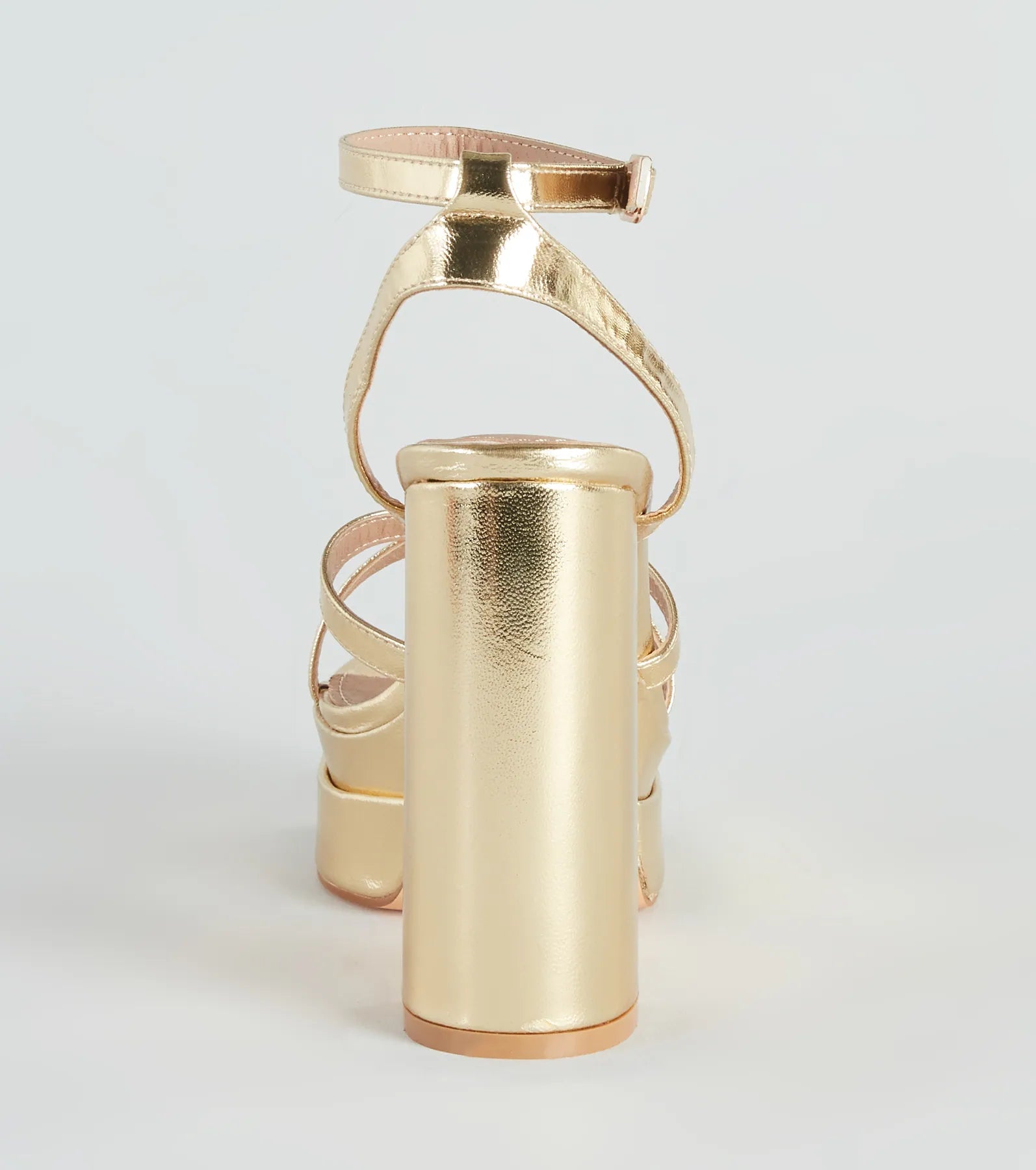 Set To Stun Metallic Platform Heels