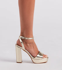 Diva-Worthy Metallic Platform Heels