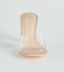 A Touch Of Chic Clear-Heel Mules