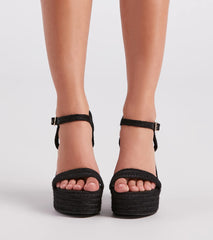 Spring Into Style Espadrille Platform Heels