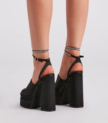 Made For The Drama Platform Block Heels