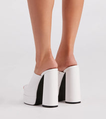 Unforgettable Style Chunky Platform Mules