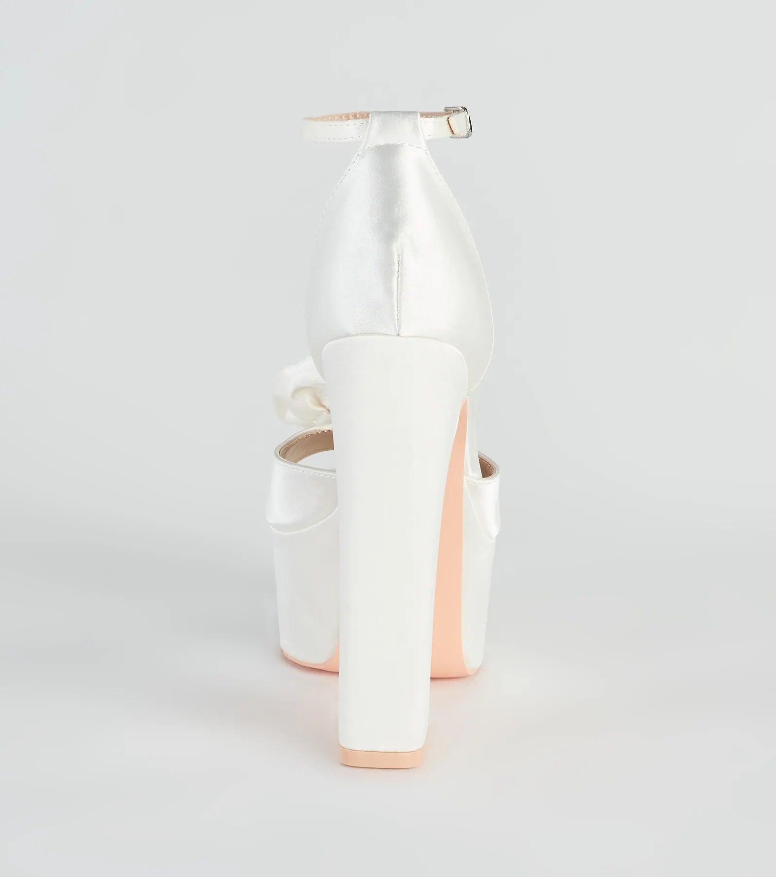 Fashion Strut Satin Rose Platform Heels