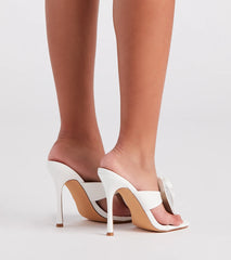 Sweet Beginnings Rhinestone Rosette Mules