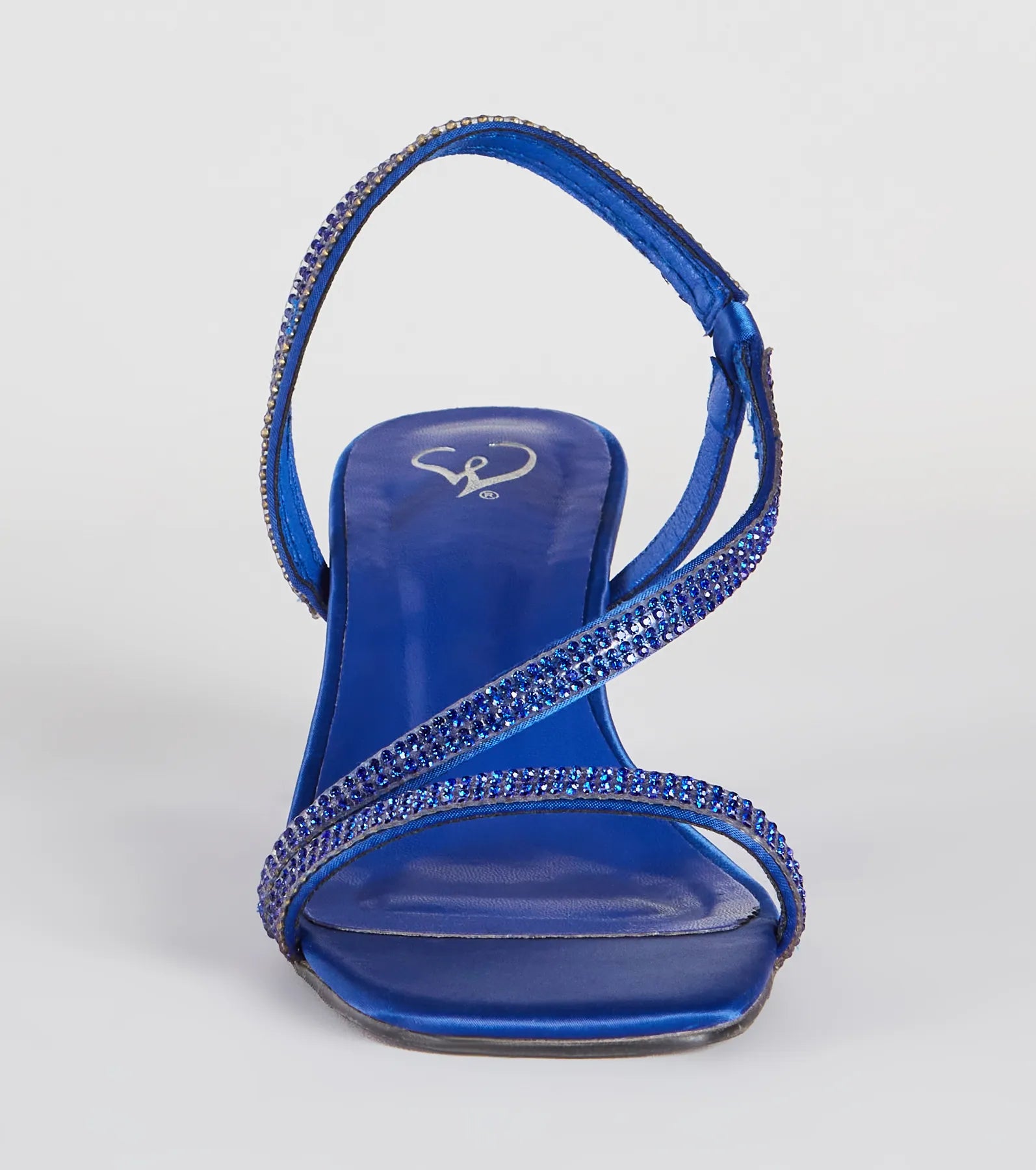 Step Out To Sparkle Satin Rhinestone Heels