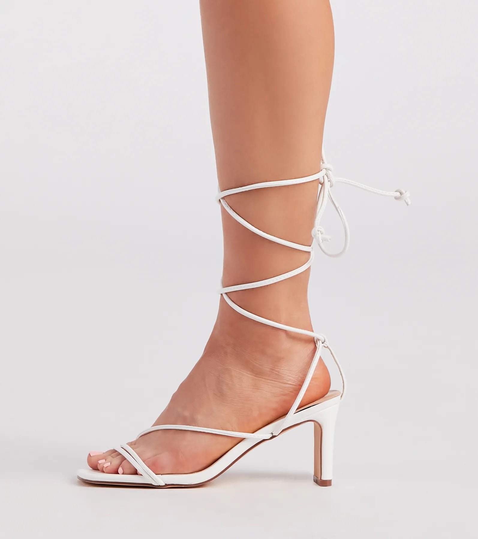 Stylish Moves Lace-Up Strappy Block Heels