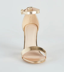Party Savvy Metallic Block Heels