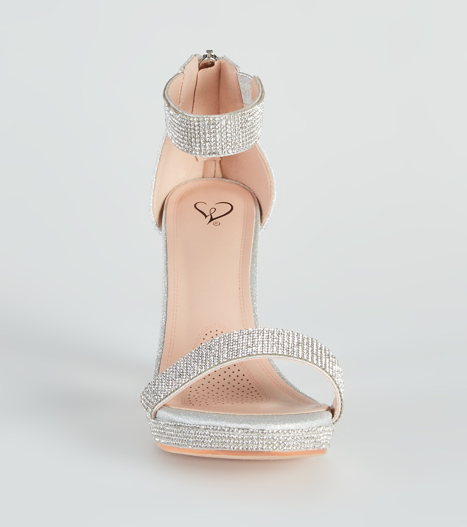 Oh My Shine Rhinestone Block Heels