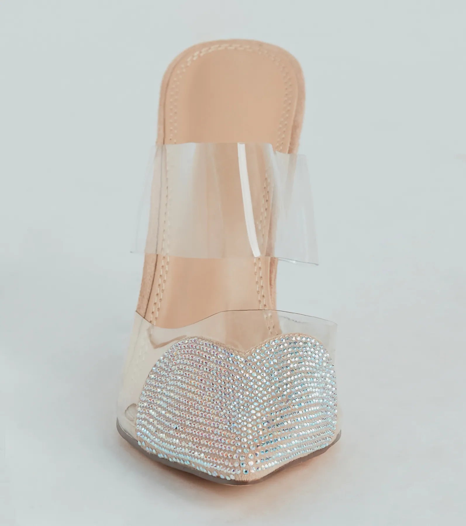 Glam Cutie Rhinestone Heart Stiletto Pumps
