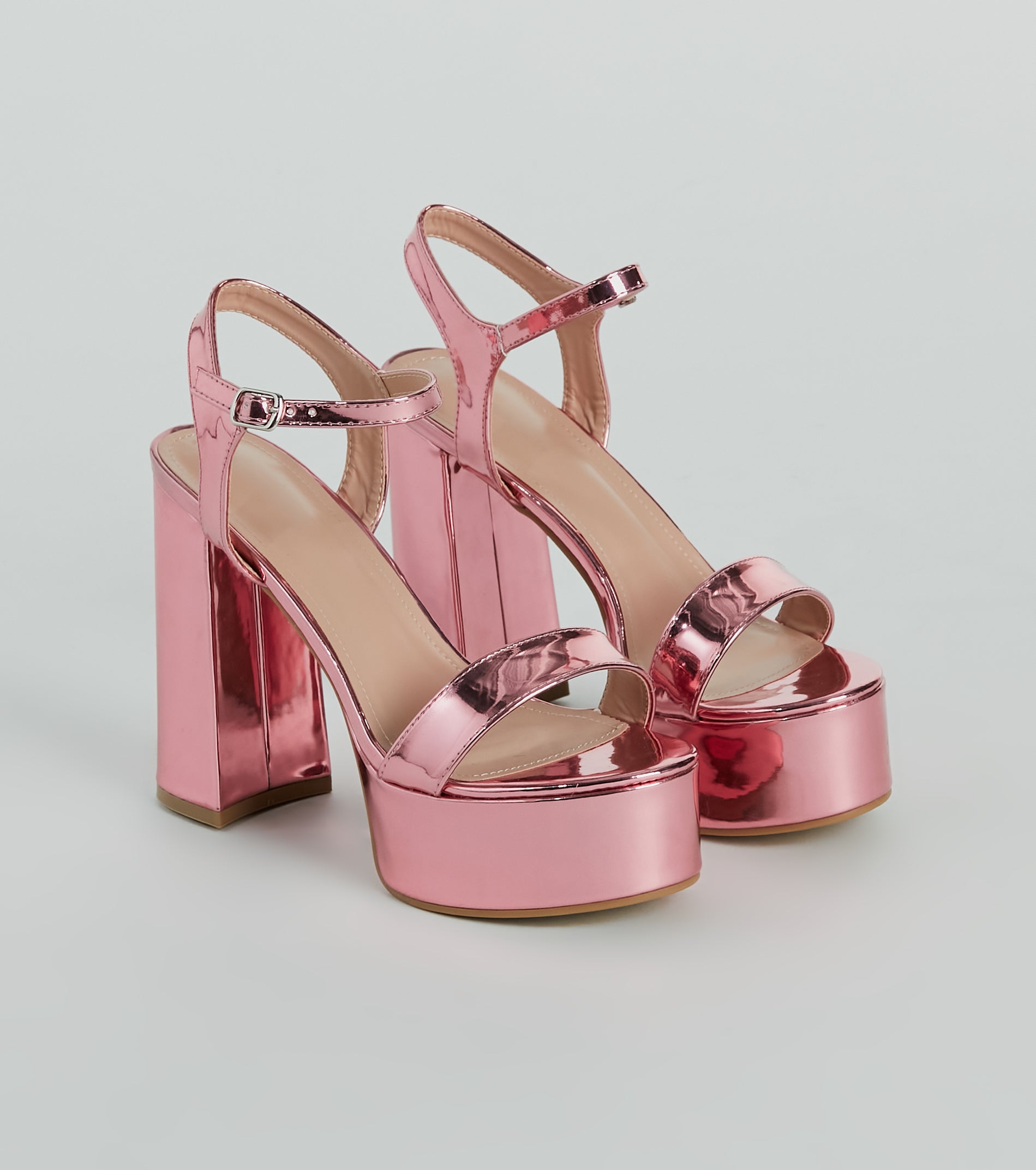 Plot Twist Patent Platform Block Heels