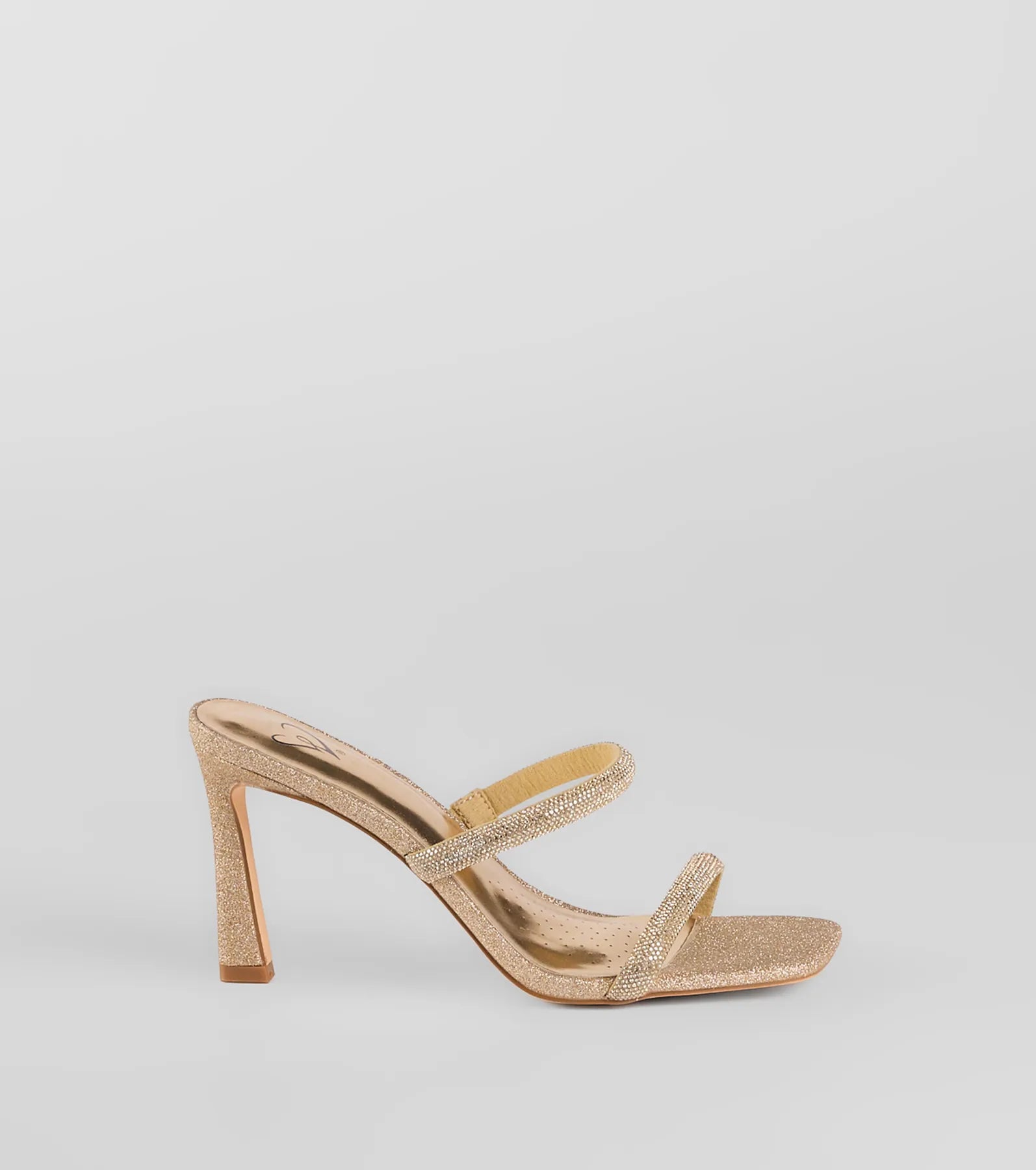 Classy Luxe Rhinestone Strappy Stiletto Mules