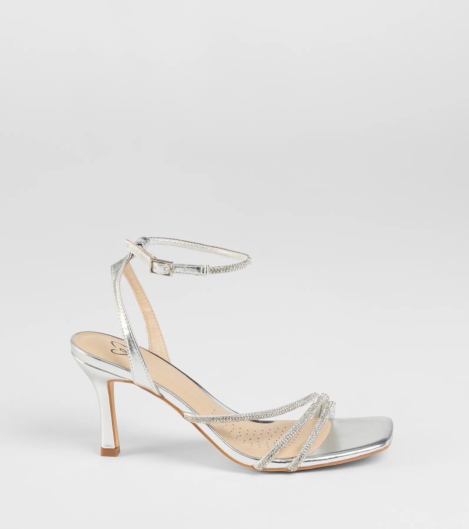 So Icy Rhinestone Kitten Stiletto Heels