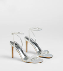 Sparks Fly Glitter Mesh Stiletto Heels