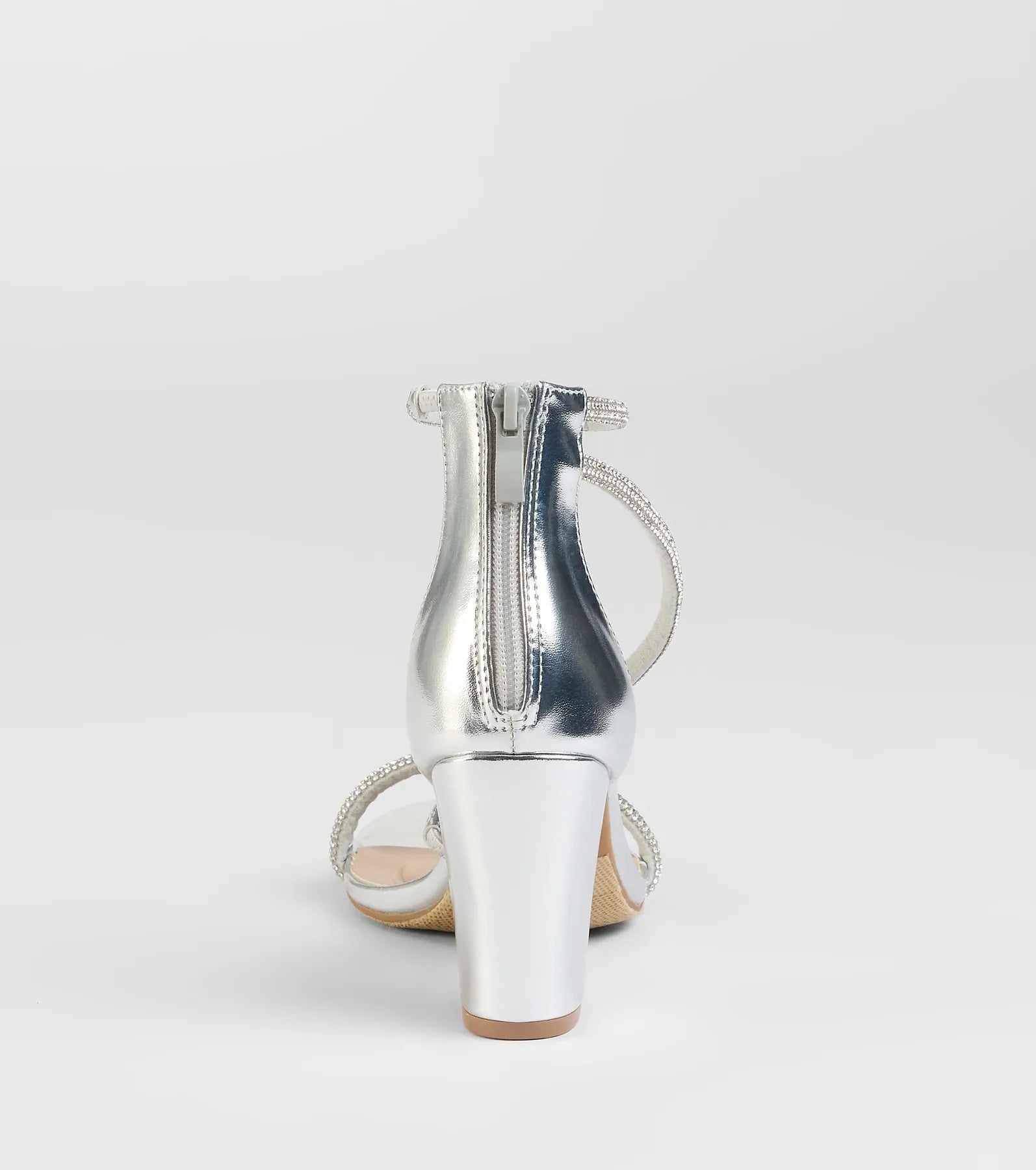 Love To Sparkle Rhinestone Strap Block Heels