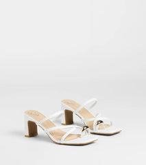 Sweet Attraction Toe Ring Strappy Block Heels