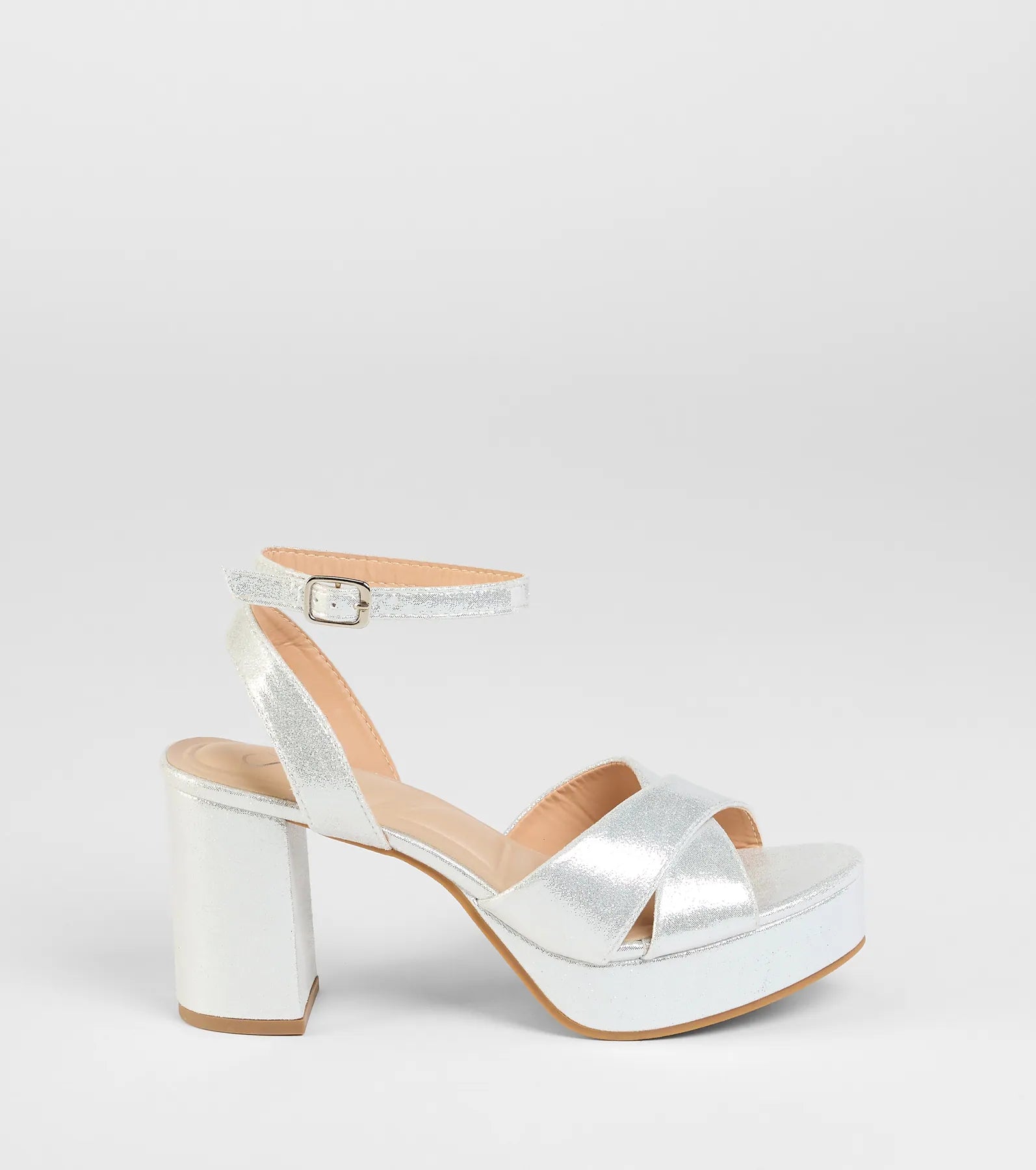 Special Surprise Criss Cross Platform Block Heels