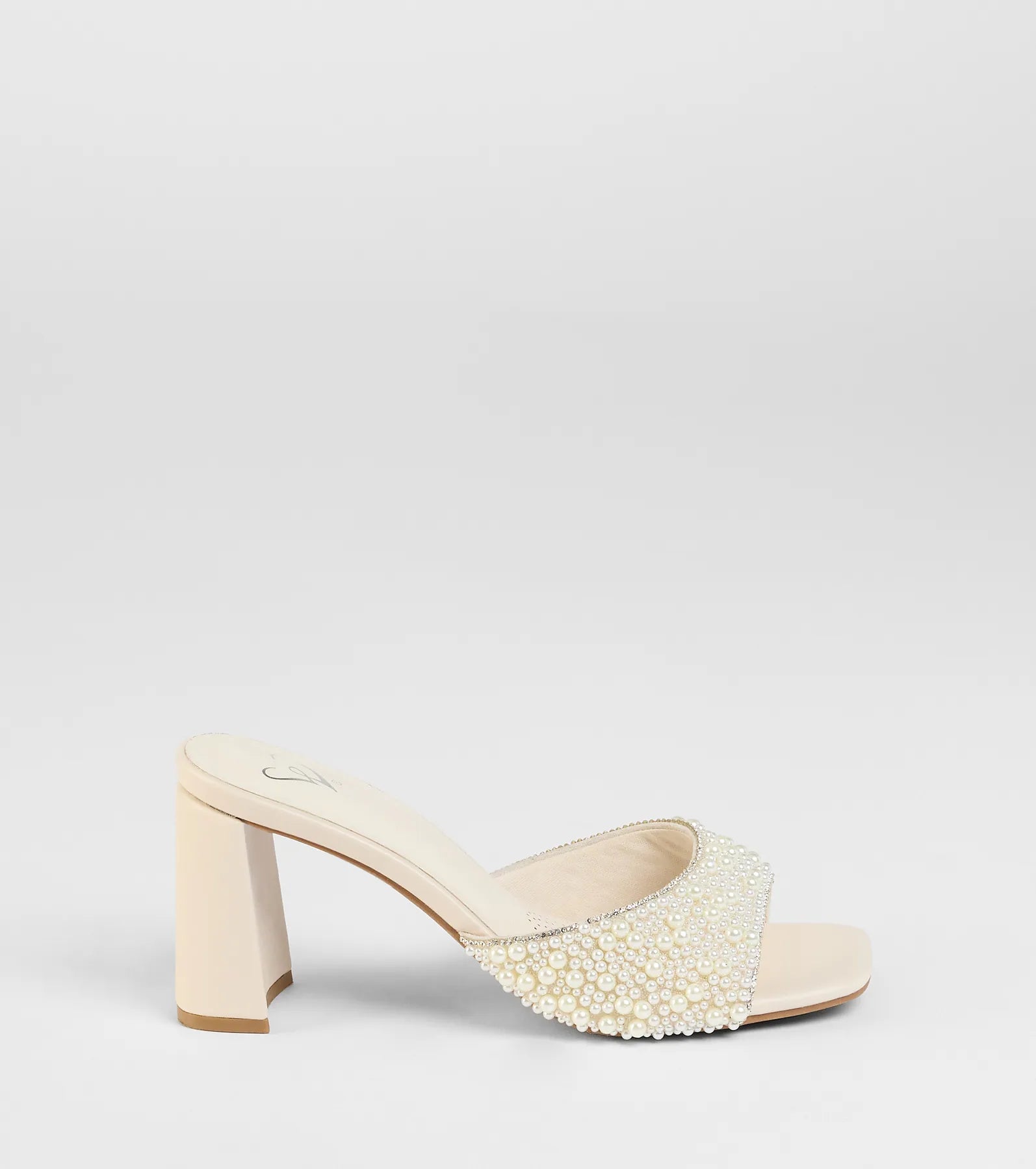 Classy And Cute Faux Pearl Block Heels