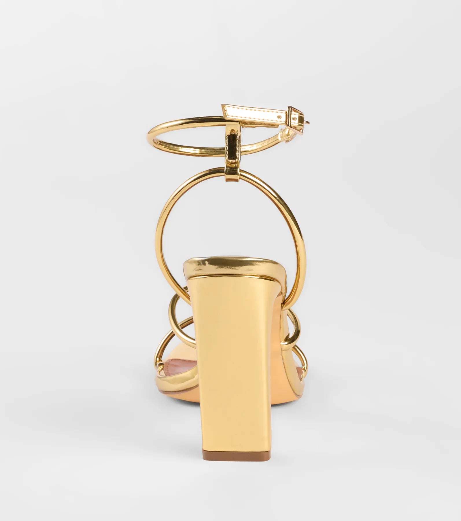 So Elegant Twist Strappy Block Heels