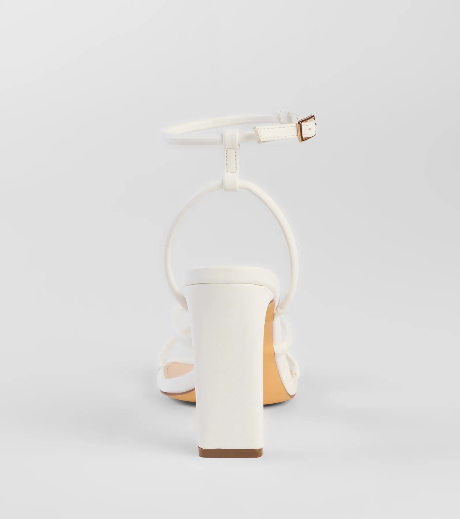 So Elegant Twist Strappy Block Heels