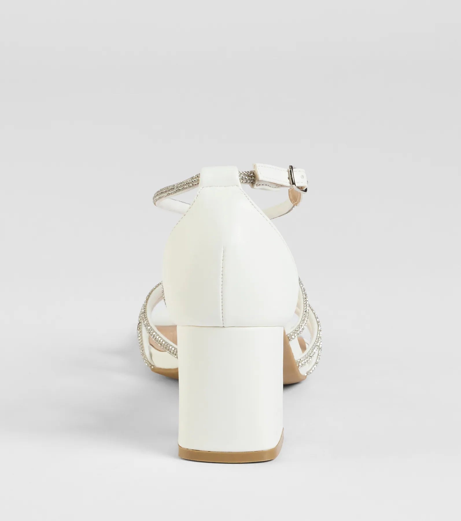 A-List Glam Rhinestone Strappy Block Heels