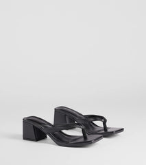 Elevated Chic Thong-Strap Mules