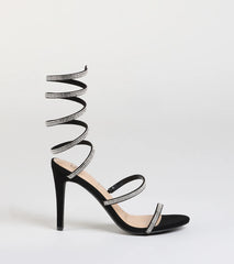 Girly Vibes Rhinestone Spiral Heels