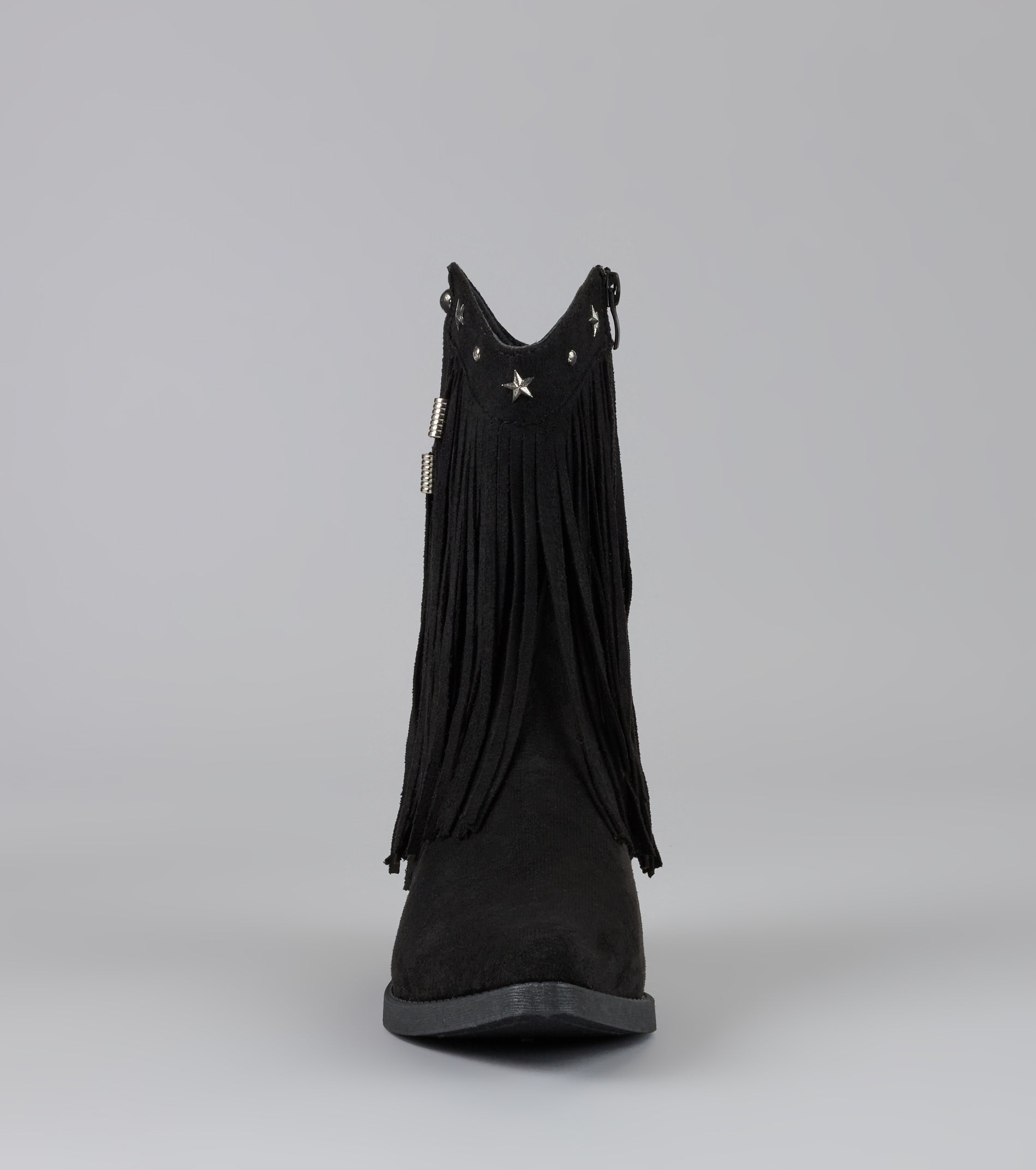 Fringe Flirt Studded Cowboy Boots