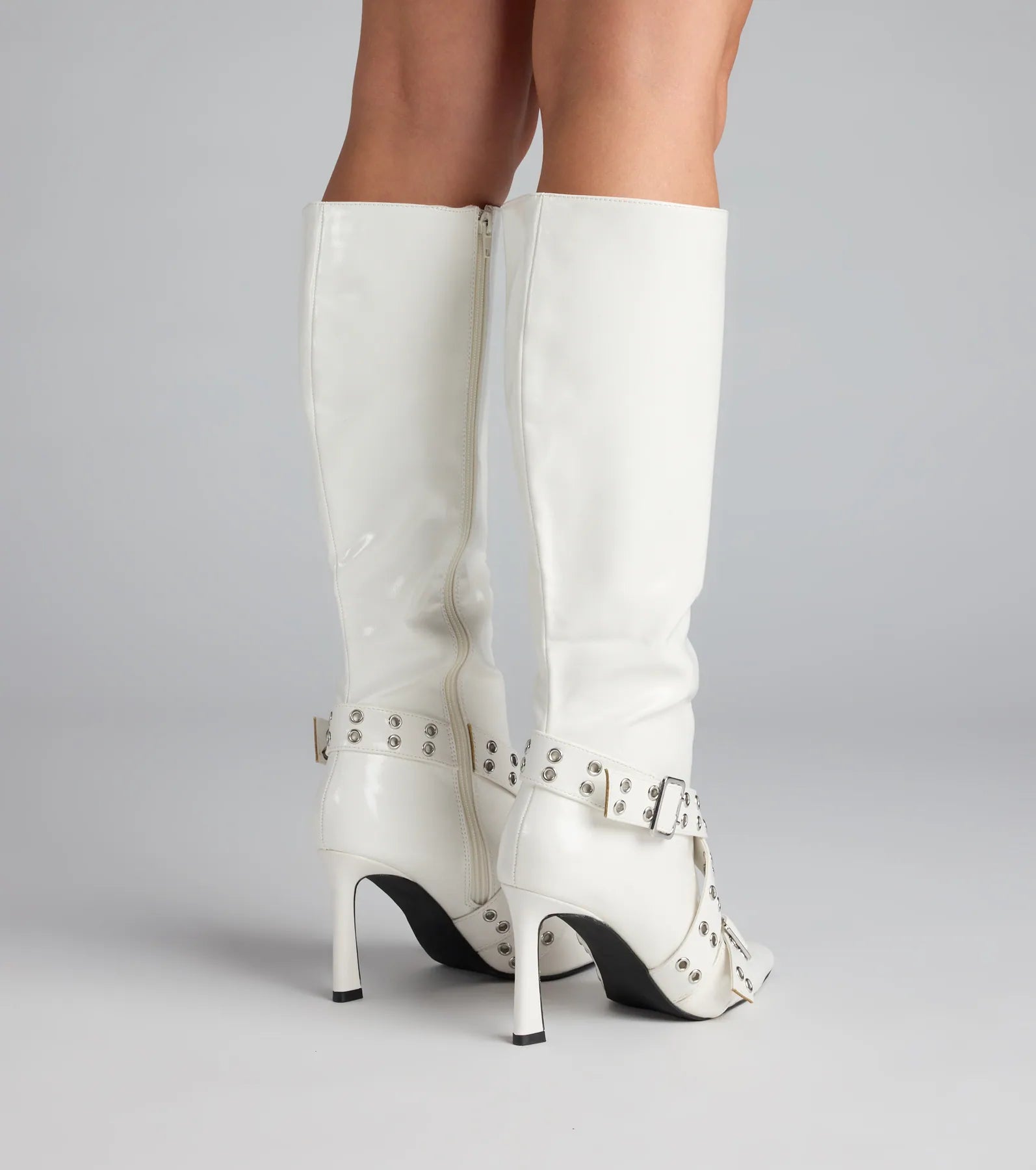 Follow My Lead Buckle Stiletto Boots