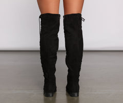Stylish Lace-Up Over The Knee Boots