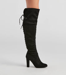 So Chic Over-The-Knee Lace Up Boots