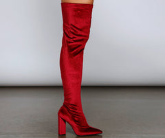 Chic Velvet Over-The-Knee Boots
