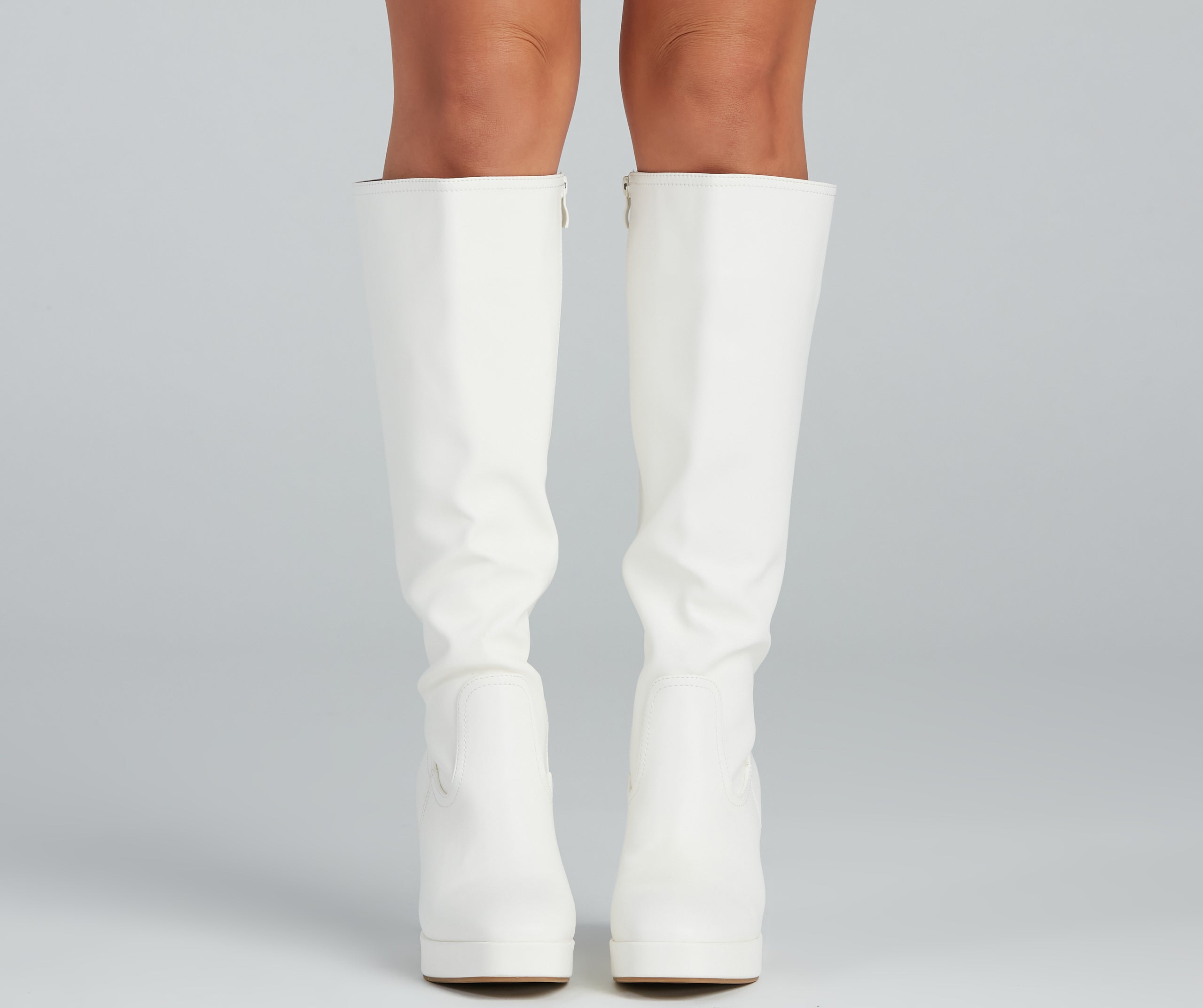 Retro Flair Below-The-Knee Platform Boots